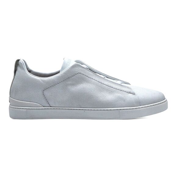 Zegna Triple Stitch Sneakers - Leather - White 12.5US $1150 - Picture 3 of 8